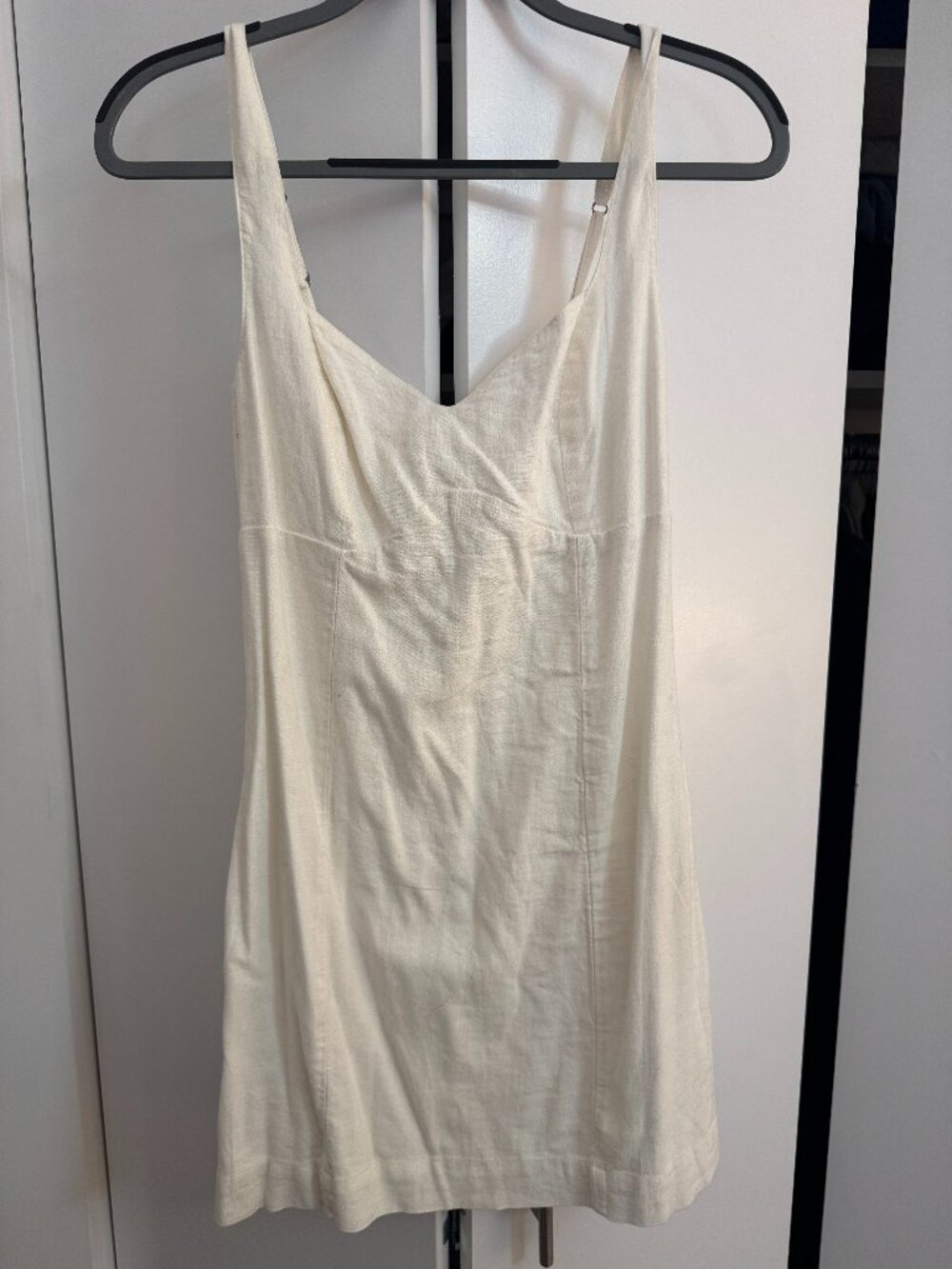 Abercrombie White Linen-Blend Mini Dress